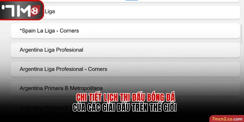 Chi tiết lịch thi đấu bóng đá của các giải đấu trên thế giới