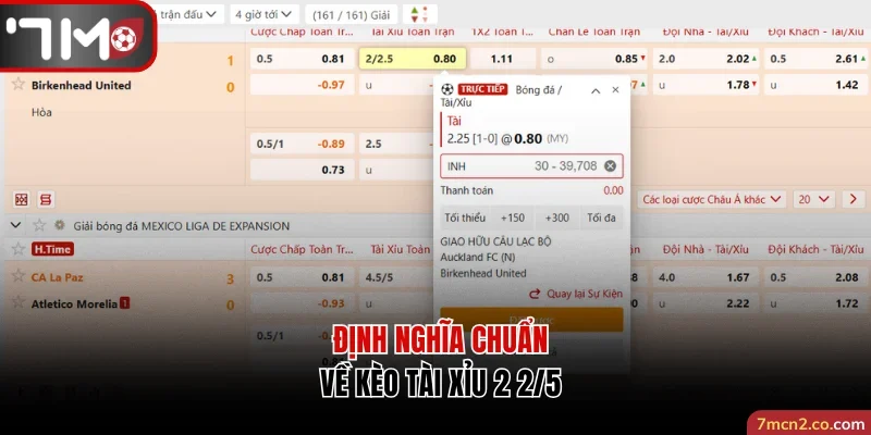 Định nghĩa chuẩn về kèo Tài Xỉu 2 2/5