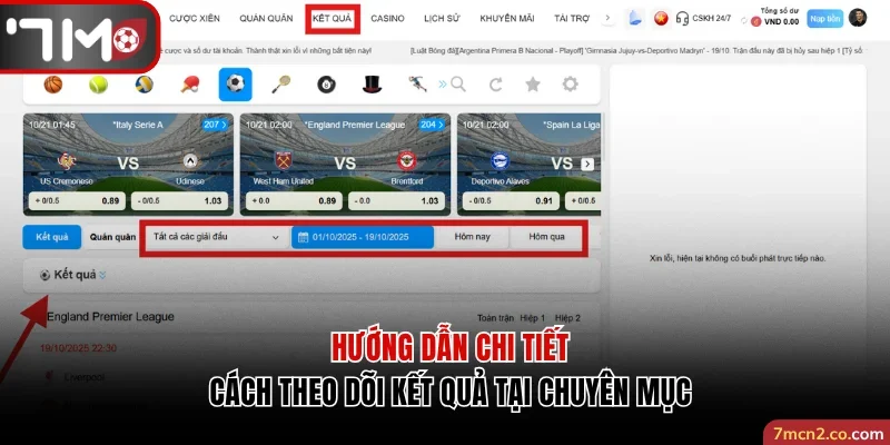 Hướng dẫn chi tiết cách theo dõi kết quả tại chuyên mục